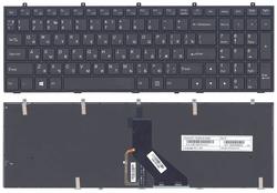 Клавиатура для ноутбука DNS Clevo (0170720, 0123975, 0170728, 0164801, 0164802, Clevo W350 W370 W650 W655 W670 W370 W350et W370et) с подсветкой (Light), Черный, (Черный фрейм), Русский Горизонтальный ентер