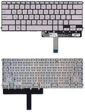 Клавиатура для ноутбука Asus ZenBook 3 Deluxe (UX490UA) Серебряный с подсветкой (Light), (Без фрейма) RU