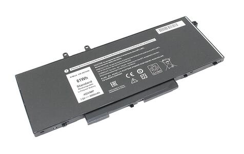 Акумуляторна батарея для ноутбука Dell 4GVMP Latitude 5400 5401 5500 7.6В Черный 8000мАч OEM Акумуляторна батарея для ноутбука Dell 4GVMP Latitude 5400 5401 5500 7.6В Черный 8000мАч OEM