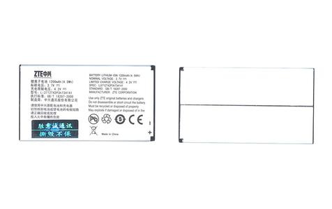 Аккумуляторная батарея для смартфона ZTE Li3712T42P3h734141 N960 3.7V White 1200mAh 4.5Wh Аккумуляторная батарея для смартфона ZTE Li3712T42P3h734141 N960 3.7V White 1200mAh 4.5Wh