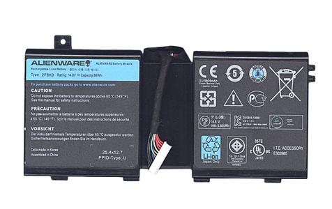Акумуляторна батарея для ноутбука Dell 2F8K3 Alienware M17x R5 14.8В Черный 5800мАч Orig