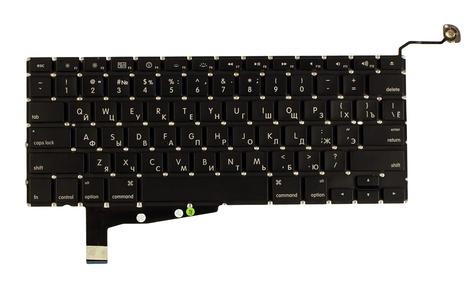 Клавіатура для ноутбука Apple MacBook Pro (A1286) (2011, 2012 року) з підсвіткою (Light), Black, (Без фрейма), без (SD), Русский (горизонтальний Enter) Клавіатура для ноутбука Apple MacBook Pro (A1286) (2011, 2012 року) з підсвіткою (Light), Black, (Без фрейма), без (SD), Русский (горизонтальний Enter) - фото 2