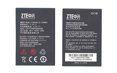 Батарея для смартфона ZTE Li3711T42P3h644440 U793 3.7В Черный 1150мАч 4.25Вт Батарея для смартфона ZTE Li3711T42P3h644440 U793 3.7В Черный 1150мАч 4.25Вт