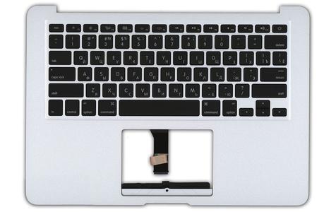 Клавиатура для ноутбука Apple MacBook Air 2012+ (A1466) Black, (Silver TopCase), Русский (горизонтальный энтер) Клавиатура для ноутбука Apple MacBook Air 2012+ (A1466) Black, (Silver TopCase), Русский (горизонтальный энтер)