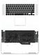 Клавиатура для ноутбука Apple MacBook Pro 2012, Early 2013 (A1398) Черный, (Серебряный TopCase), Русский (горизонтальный энтер)