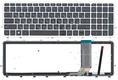 Клавиатура для ноутбука HP Envy (15-j000, Envy 15T-J, Envy 15Z-J, Envy 17-J, Envy 17T-J) с подсветкой (Light) Черный, (Серебряный фрейм) RU