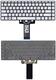 Клавиатура для ноутбука HP Pavilion (13-dk), с подсветкой (Light), Серебряный, (Без фрейма) RU