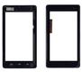 Тачскрин (Сенсор) для планшета Huawei Ideos S7 Slim S7-201u черный с рамкой