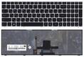 Клавиатура для ноутбука Lenovo IdeaPad (G50-70, G50-30) Черный с подсветкой (Light), (Серебряный фрейм) RU