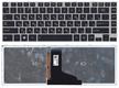 Клавиатура для ноутбука Toshiba Satellite (M40-A M40T-A M45-A M45T-A) с подсветкой (Light), Черный, (Серый фрейм) RU