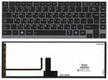 Клавиатура для ноутбука Toshiba Satellite (U900, U920T, U840, U800) с подсветкой (Light), Черный, (Серый фрейм) RU