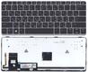 Клавиатура для ноутбука HP Elitebook (725 G2) с указателем (Point Stick), Черный, (Серый фрейм) RU
