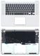 Клавиатура для ноутбука Apple MacBook Pro (A1398) Черный, (Серебряный TopCase), Русский (горизонтальный энтер)
