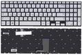 Клавиатура для ноутбука Samsung (NP880Z5E, NP780Z5E, NP870Z5E, NP770Z5E, NP670Z5E) с подсветкой (Light), Серебряный, (Без фрейма), RU