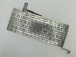 Клавиатура для ноутбука Apple MacBook Pro (A1286) (2011, 2012 года) с подсветкой (Light), Black, (Без фрейма), без (SD), Русский (горизонтальный энтер)