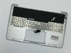Клавиатура для ноутбука Apple MacBook Air (A1370) 2010+ Black, (Silver TopCase), Русский (горизонтальный энтер)