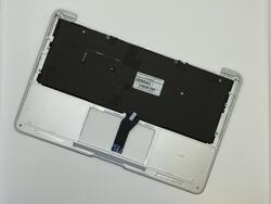 Клавиатура для ноутбука Apple MacBook Air 2013+ (A1465) Black, (Silver TopCase), Русский (горизонтальный энтер)