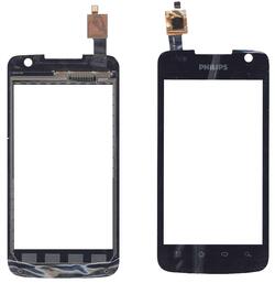 Тачскрин (Сенсорное стекло) для смартфона Philips Xenium W6350 черный