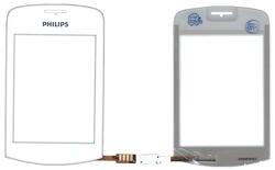 Тачскрін (Сенсорное стекло) для смартфона Philips Xenium X518 білий