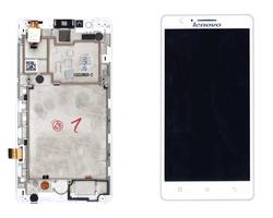 Матрица с тачскрином (модуль) для Lenovo IdeaPhone A536 белый с рамкой