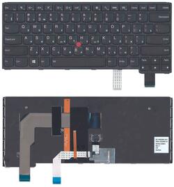 Клавиатура для ноутбука Lenovo Yoga (S3-14) с подсветкой (Light), с указателем (Point Stick), Black, (Черный фрейм) RU