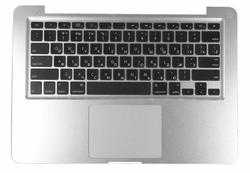 Клавиатура для ноутбука Apple MacBook Pro (A1278) 2011 Black, (Silver TopCase), RU (горизонтальный энтер)
