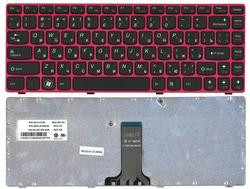 Клавіатура для ноутбука Lenovo IdeaPad (Z470, G470Ah, G470GH, Z370) Черный, (Красный фрейм), RU