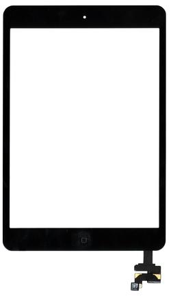 Тачскрін для планшета Apple Ipad mini + stiker + IC с кнопкой Home черное OEM