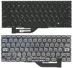 Клавиатура для ноутбука Apple MacBook Pro A1398 (2012, 2013, 2014, 2015 года) с подсветкой (Light) Черный, (Без фрейма), Русский (горизонтальный энтер)