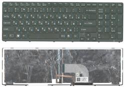 Клавіатура для ноутбука Sony Vaio (SVE17) Чорний, з підсвіткою (Light), (Чорний фрейм) RU