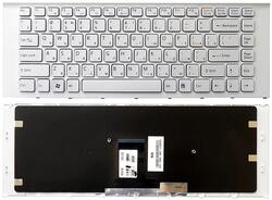 Клавіатура для ноутбука Sony Vaio (VPC-EA) Білий, (Білий фрейм) RU