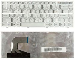 Клавіатура для ноутбука Sony Vaio (VPC-S) White, (Серебряный фрейм) RU