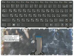 Клавіатура для ноутбука Lenovo IdeaPad (B470, G470, G470AH, G470GH, G475, V470, V470c, Z470, Z475), Black, (Черный фрейм), RU
