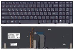 Клавиатура для ноутбука Lenovo IdeaPad (Y500) с подсветкой (Light), Black, (Черный фрейм) RU