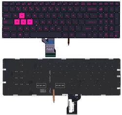 Клавіатура для ноутбука Asus ROG (GL502VM) з підсвіткою (Light), Чорний, (Без фрейму) RU