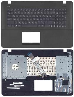 Клавіатура для ноутбука Asus (X751) Чорний, (Срібний TopCase), RU