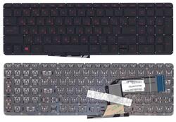 Клавіатура для ноутбука HP Pavilion (15-P, 17-F) Черный с красной подсветкой (Red Light), (Без фрейма) RU