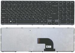 Клавіатура для ноутбука Sony Vaio (SVE17) Чорний, (Сірий фрейм) RU