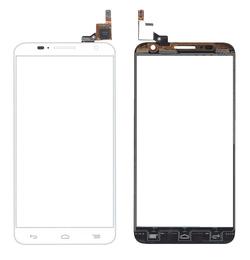 Тачскрин (Сенсорное стекло) для смартфона Alcatel Idol 2S 6050Y белое