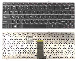 Клавіатура для ноутбука Lenovo IdeaPad (Y470) Black, (Серый фрейм), RU