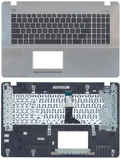 Клавіатура для ноутбука Asus (X750LN) Black, (Silver TopCase), RU