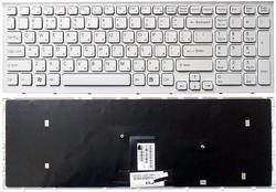 Клавіатура для ноутбука Sony Vaio (VPC-EB) Білий, (Білий фрейм) RU