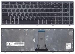 Клавиатура для ноутбука Lenovo IdeaPad Flex 15, G500S, G505, G505A, G505G, G505S, S500, S510, S510p, Z510, Black, (Серебряный фрейм), RU