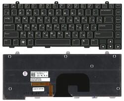 Клавіатура для ноутбука Dell Alienware (M14x R1, M14x R2) з підсвіткою (Light), Чорний, RU/EN