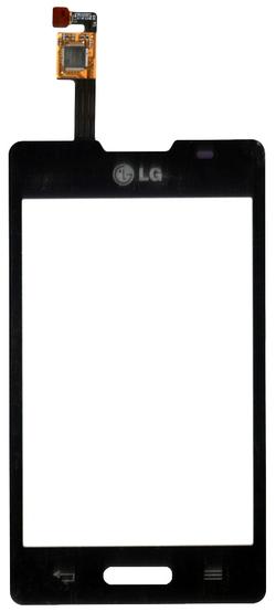 Тачскрін (Сенсорное стекло) для смартфона LG Optimus L4 II E440 чорний