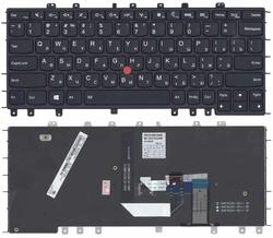 Клавіатура для ноутбука Lenovo ThinkPad (Yoga S1) з підсвіткою (Light), з указівником (Point Stick), Black, Черный фрейм, RU