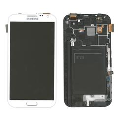 Матрица с тачскрином для Samsung Galaxy Note 2 GT-N7100 белый с рамкой