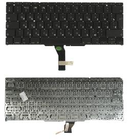 Клавіатура для ноутбука Apple MacBook Air 11 дюймів 2010+ A1370 (2010, 2011 року), A1465 (2012, 2013, 2014, 2015 року) Чорний, (Без фрейму), Русский (вертикальний ентер)