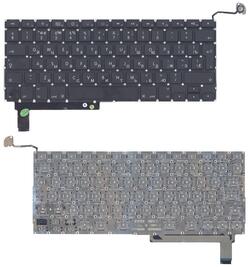 Клавіатура для ноутбука Apple MacBook Pro (A1286) (2011, 2012 года) з підсвіткою (Light), Black, (Без фрейма), с (SD), Русский (вертикальний Enter)