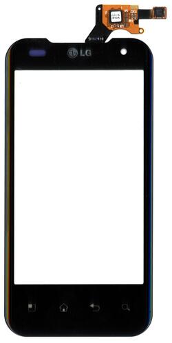 Тачскрін (Сенсорное стекло) для смартфона LG P990 Optimus 2X чорний